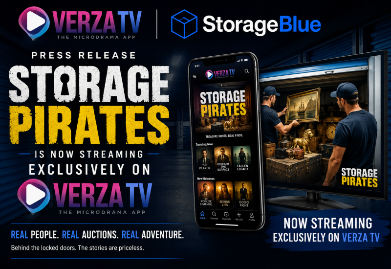 STORAGEBLUE AND VERZA TV ANNOUNCE STORAGEPIRATES NOW STREAMING EXCLUSIVELY ON VERZA TV