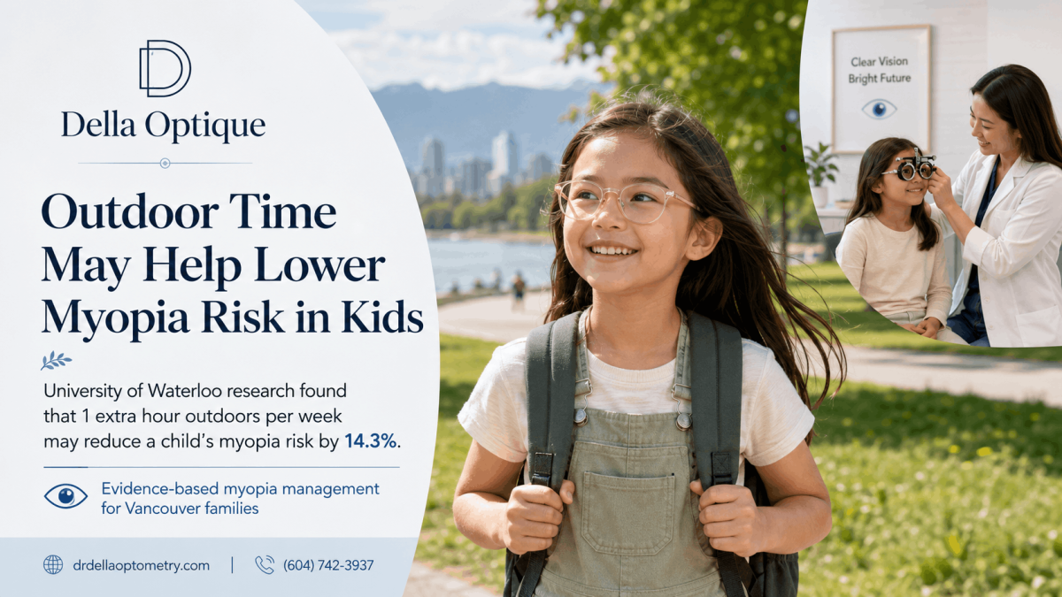 Della Optique Cites Study Linking Outdoor Time to Lower Myopia Risk in Kids