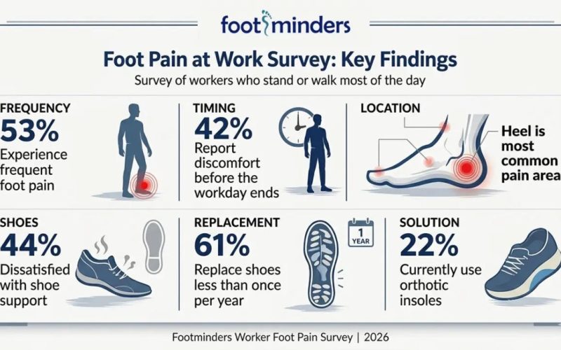 New Survey Reveals Foot Pain Takes a Toll Among Standing Workers