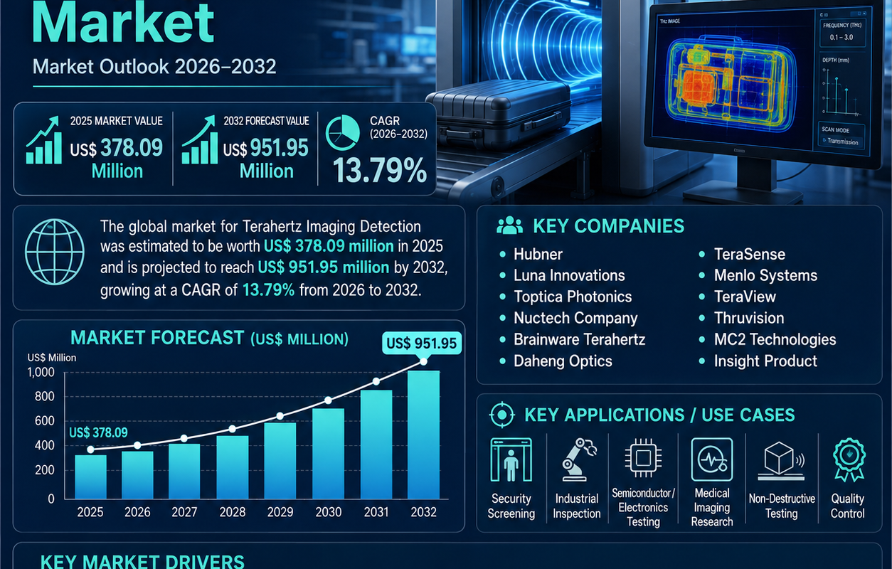 Global Terahertz Imaging Detection Market Revenue to Hit US$951.95 Million by 2032